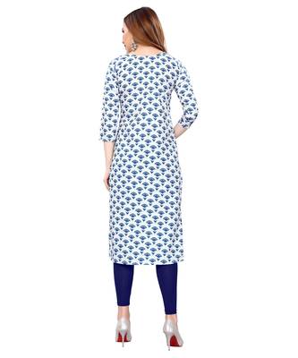 White printed crepe kurtas-and-kurtis 4