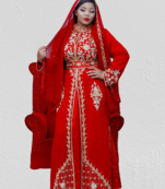 Red Nikkah Kaftan for Women