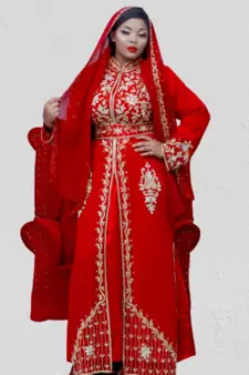 Red Nikkah Kaftan for Women