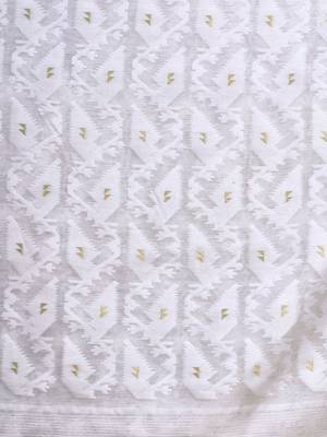 White hand woven silk cotton saree  5