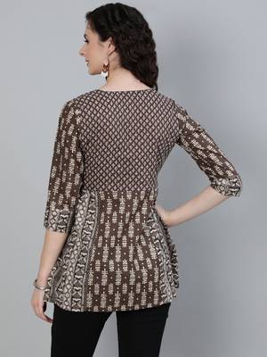 Grey printed cotton cotton-tops 3