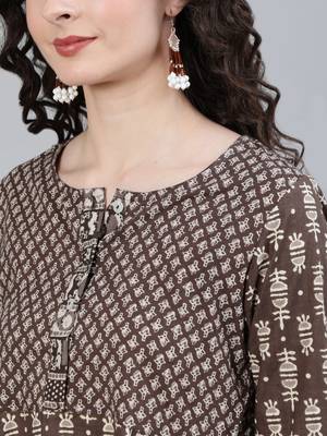 Grey printed cotton cotton-tops 5
