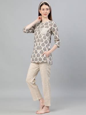 Blue printed cotton tunics 4