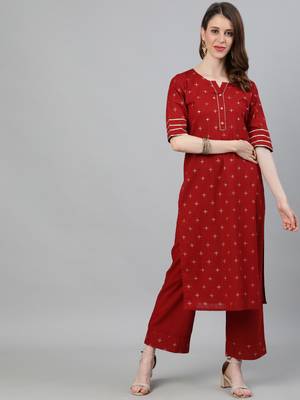 Maroon self design pure cotton salwar 1