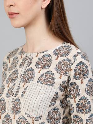 Blue printed cotton tunics 5