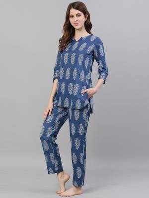 Blue woven cotton tunics 4