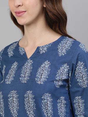 Blue woven cotton tunics 5