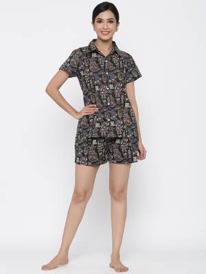 Black printed cotton tunics 1