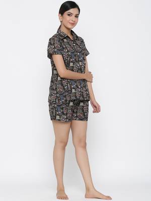 Black printed cotton tunics 2