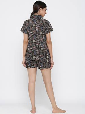 Black printed cotton tunics 3