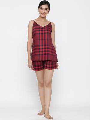 Red printed viscose rayon tunics 1