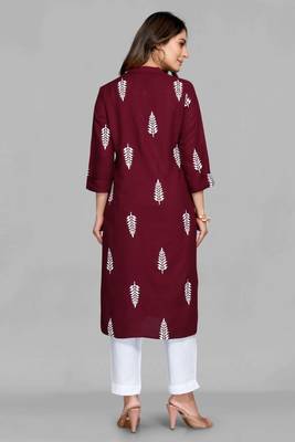 Wine printed rayon ethnic-kurtis 2