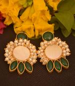 Green onyx studs