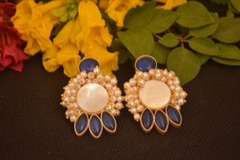 Blue onyx studs 1