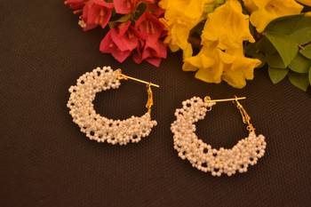 White pearl hoops 1