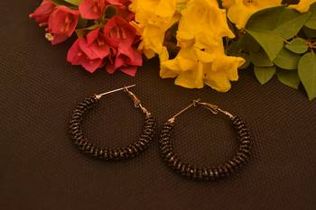 Black pearl hoops 1