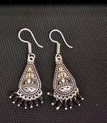 Black Silver Oxidised Trendy Filigree danglers-drops Jhumki