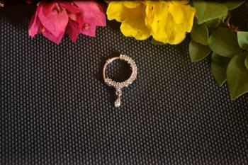Silver diamond Nath or Nathni No-Piercing Required nose-ring 3