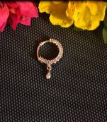  Silver diamond nath or nathni no-piercing required nose-ring