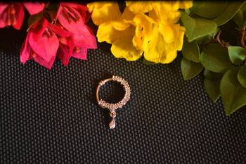  Silver diamond nath or nathni no-piercing required nose-ring 2