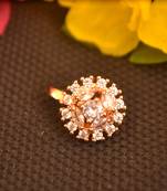 Sizzling gold floral diamond cubic zirconia clipon nose-ring or nosepin