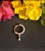 Silver diamond Nath or Nathni No-Piercing Required nose-ring