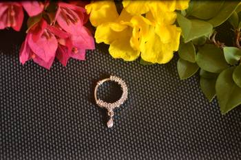 Silver diamond Nath or Nathni No-Piercing Required nose-ring 2