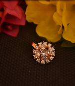 Sizzling gold floral Diamond cubic zirconia Clipon nose-ring or nosepin