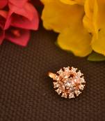 Sizzling gold floral diamond cubic zirconia clipon nose-ring or nosepin