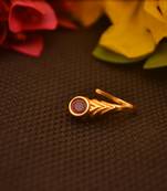 Sizzling gold floral diamond cubic zirconia clipon nose-ring or nosepin