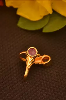 Sizzling gold floral diamond cubic zirconia clipon nose-ring or nosepin
