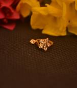 Sizzling gold floral diamond cubic zirconia nose-ring or nosepin