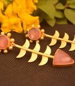 Pink onyx danglers-drops