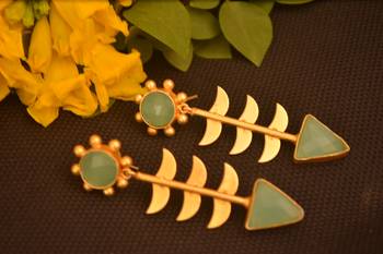 Green onyx studs 2