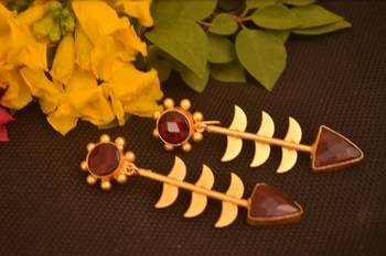 Maroon onyx danglers-drops 2