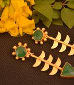Green onyx studs