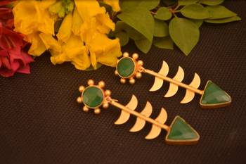 Green onyx studs 2