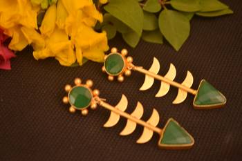 Green onyx studs 4