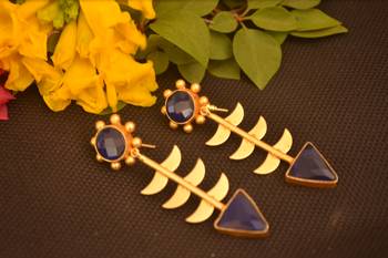 Blue onyx danglers-drops 1