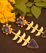 Blue onyx danglers-drops