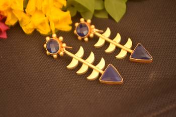 Blue onyx danglers-drops 2