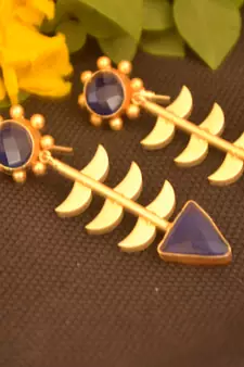 Blue onyx danglers-drops