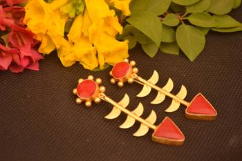 Red onyx studs 2