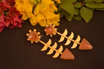 Orange onyx danglers-drops 1