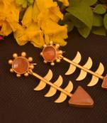 Orange onyx danglers-drops