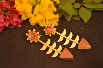 Orange onyx danglers-drops 2