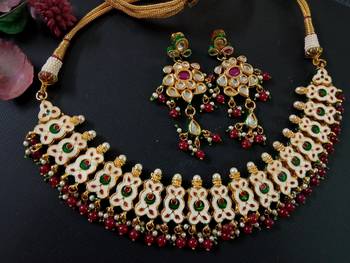 Gold agate necklace-sets 2