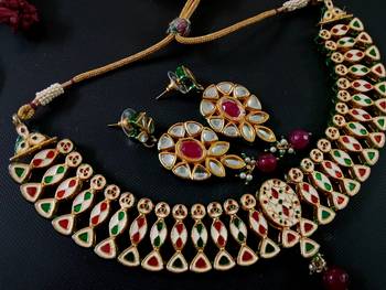 Gold kundan necklace-sets 2