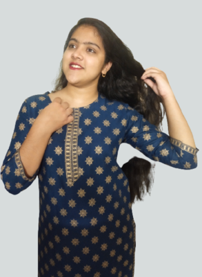Blue Kurti Printed 5
