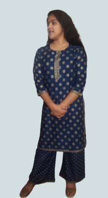 Blue Kurti Printed 6